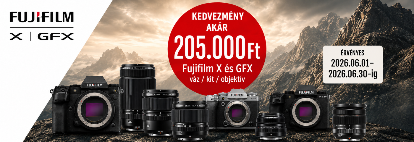 Fujifilm akció – kedvezmények fényképezőgépekre és objektívekre a Fotoplus-nál!