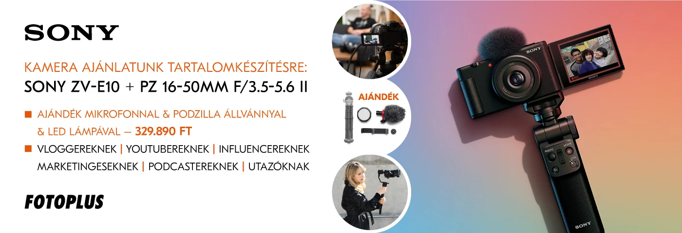 Sony ZV-E10 - Tartalomkészítőknek - vlogger, podcast kamera és fényképezőgép ajánlatunk!
