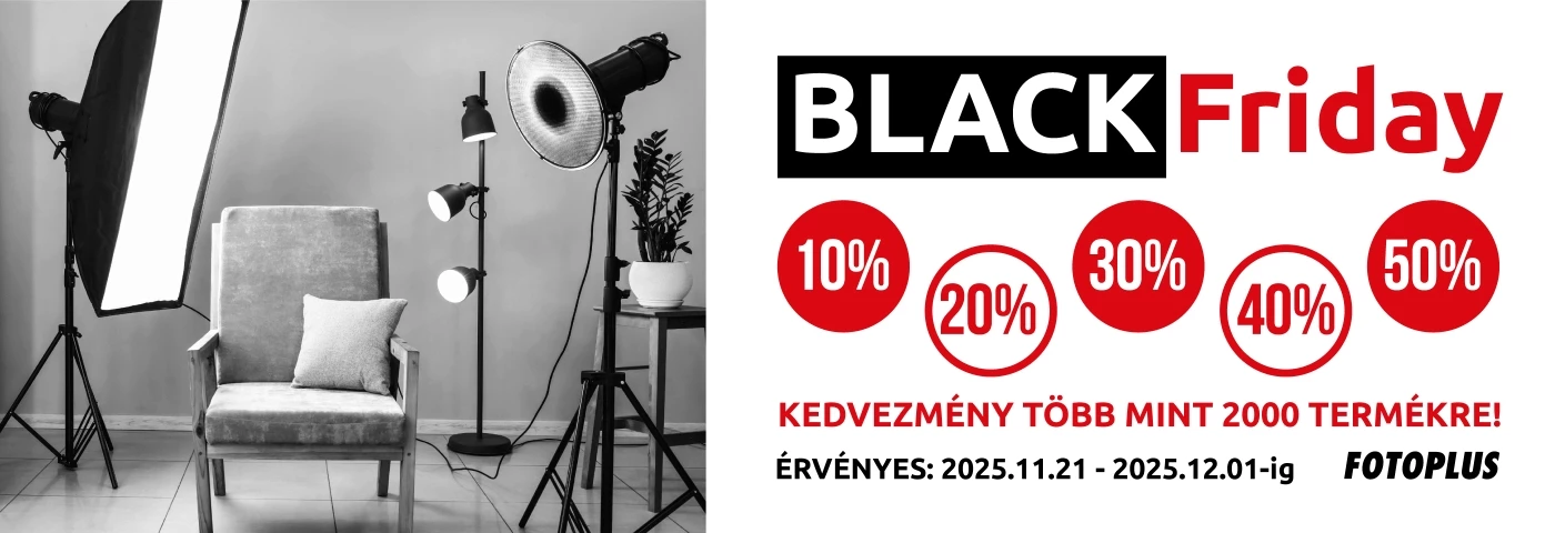 Fotoplus Black Friday 2025 | 10 nap | Több mint 2000 akciós termék | Több mint 40 márka kedvezménnyel