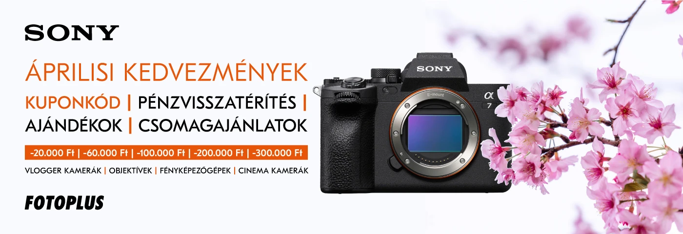 Sony Áprilisi Kuponkódok és Nyári Pénzvisszatérítés 2026 | Plusz Fotoplus előnyök!
