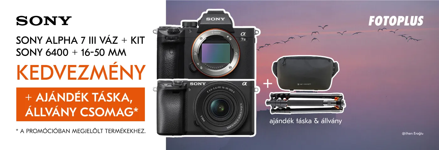 Sony gépek + Ajándék K&F termékek - 2026 - Fotoplus