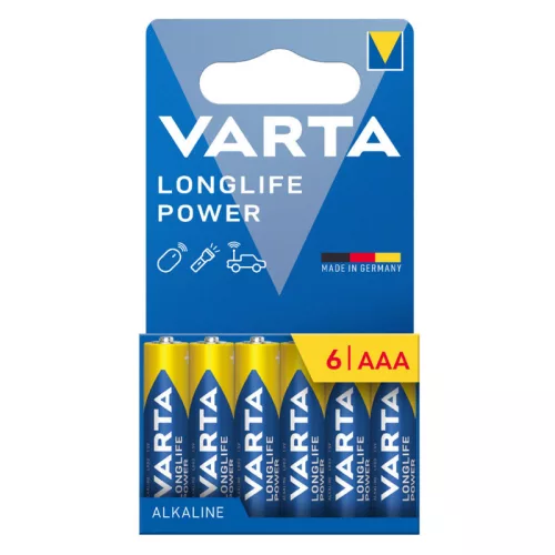 Varta Longlife Power AAA / LR03 elem - BL6