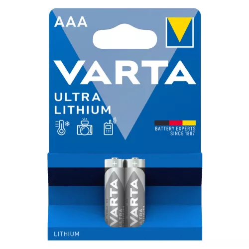 Varta Ultra Lithium AAA / LR03 elem - BL2
