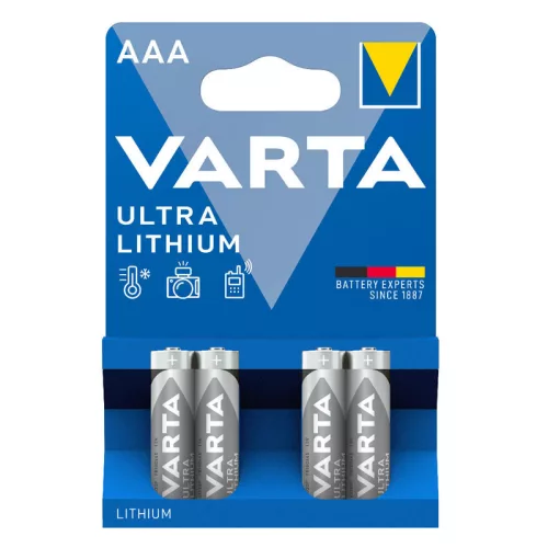Varta Ultra Lithium AAA / LR03 elem - BL4