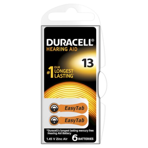 Duracell da 13 (in b6) hearing aid