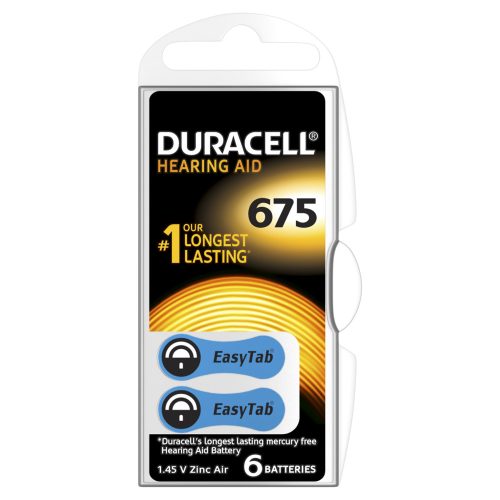 Duracell DA675 Hallókészülék elem 6db