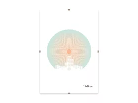 Clip keret 13x18 cm üveg