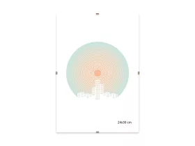 Clip keret 24x30 cm üveg
