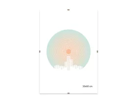 Clip keret 50x60 cm üveg