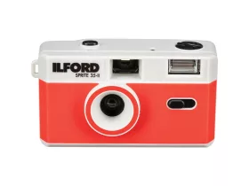 Ilford Sprite 35-II analóg fényképezőgép (ezüst-piros)
