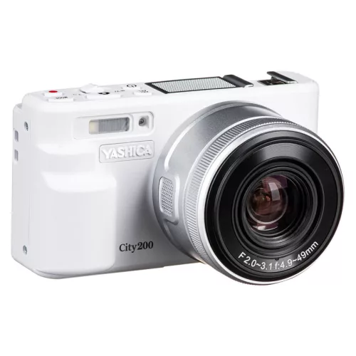 Yashica City 200 Compact Camera, White
