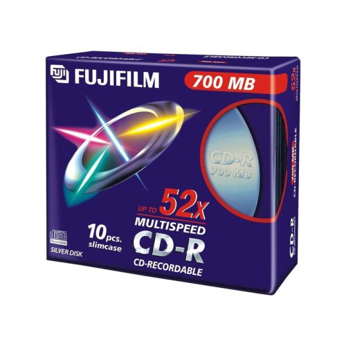 Fuji CD-R 700MB 52X vékony tokos, 10db