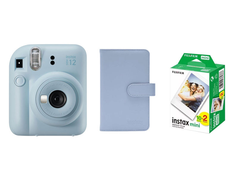 Fujifilm Instax Mini 12 Pastel Blue csomag - FOTOPLUS