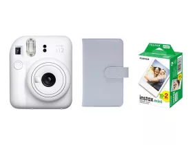 Fujifilm Instax Mini 12 Clay White csomag