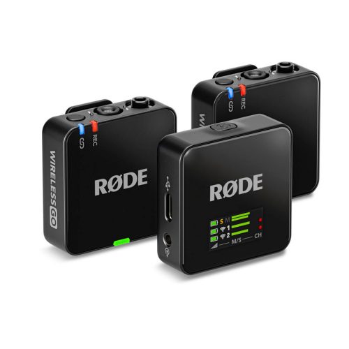 Rode Wireless GO Gen 3 kompakt digitális vezeték nélküli digitális mikrofonrendszer/recorder (2,4 GHz, fekete)