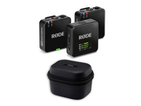   RODE Wireless GO GEN3 Charge Case+ töltő és tartó tokkal csomagban, fekete