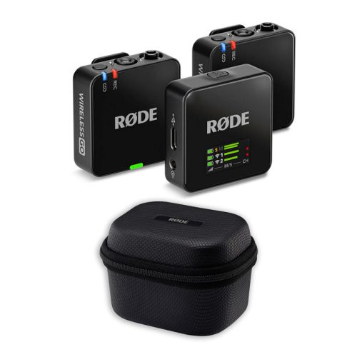 RODE Wireless GO GEN3 Charge Case+ töltő és tartó tokkal csomagban, fekete