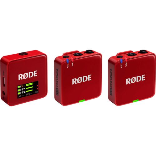 Rode Wireless GO GEN3 2-Person Compact Digital Wireless Microphone System/Recorder, red