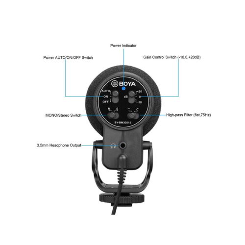 Boya BY-BM3051S Stereo/mono Szuper-Kardioid puskamikrofon