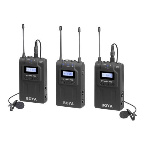 Boya BY-WM8 Pro-K2 UHF vezetéknélküli dupla szett (1+2)