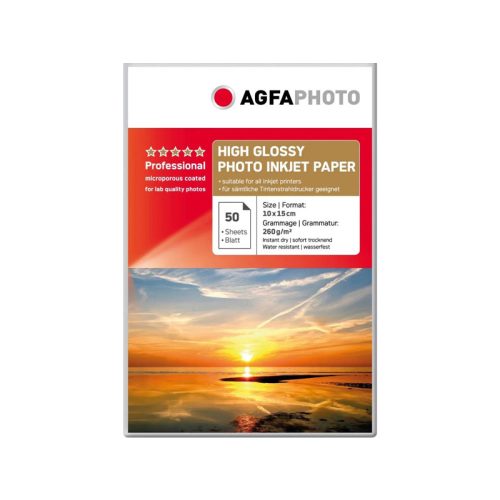 AGFAPHOTO extra fényes fotópapír 10x15 50lap 260g