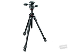   Manfrotto MK290DUA3-3W 290 DUAL Kit, 3 szekciós alumínium állvány 3D fejjel