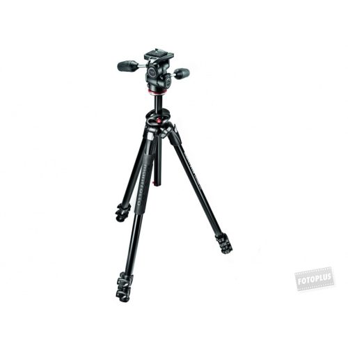 Manfrotto MK290DUA3-3W 290 DUAL Kit, 3 szekciós alumínium állvány 3D fejjel