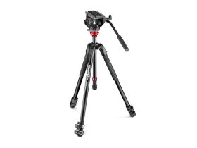   Manfrotto MVH500AH fluid fej lapos alappal & 190X alu video tripod