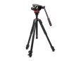 Manfrotto 502 fluid video head with flat base + 055 video aluminium tripod