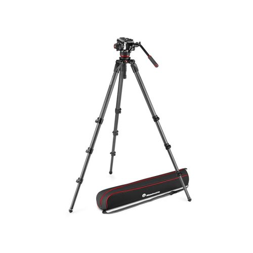 Manfrotto 504X Fluid videó fej 536 CF szimpla lábú tripoddal