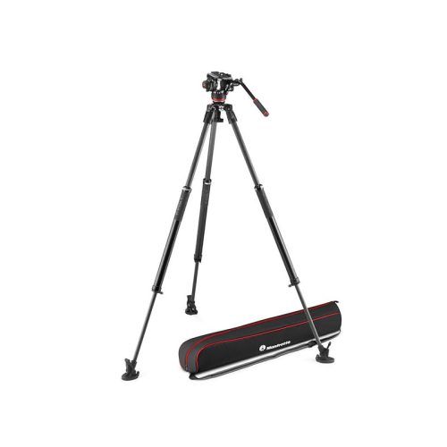 Manfrotto 5504x fluid videó fej 635 fast karbon szimpla lábú állvánnyal