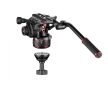 Manfrotto Nitrotech 608 video fej + 536 magas CF állvány, szimpla láb