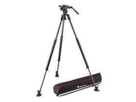   Manfrotto Nitrotech 608 fej + 635 Fast karbon állvány, szimpla láb