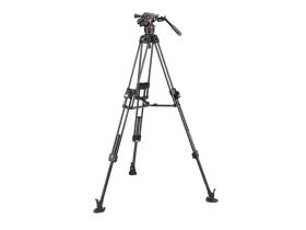   Manfrotto Nitrotech 608 fej + 645 fast karbon állvány k.terp ikerláb
