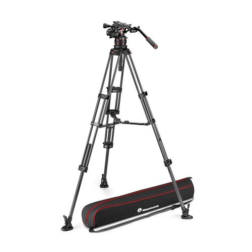 Manfrotto Nitrotech 612 video fej + karbon állvány középterp., ikerláb