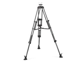   Manfrotto Karbon video állvány, ikerláb, középterpesz 100/75mm csésze