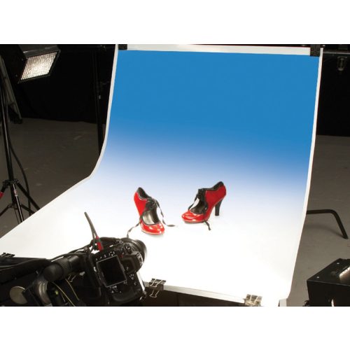 Colorama Colorgrad pvc háttér 110x170cm white/blue