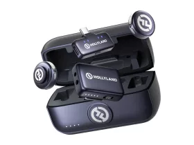   Hollyland LARK M3 Combo vezeték nélküli mikrofon szett, 2TX&2RX, USB-C és kamerás vevőegységgel