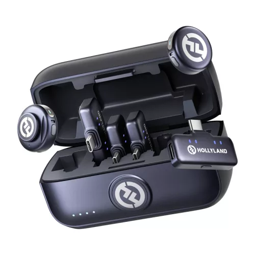Hollyland LARK M3 Combo vezeték nélküli mikrofon szett, 2TX&4RX, USB-C