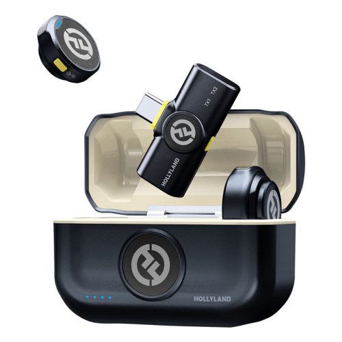 Hollyland Lark M2 USB-C - Wireless Lavalier Microphone with USB-C Plug (Shine Charcoal)