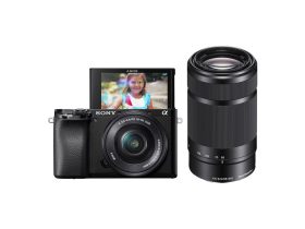   Sony Alpha 6100 fekete váz + 16-50mm f/3.5-5.6 + 55-210mm f/4.5-6.3 + Ajándék Sony akku + Sony táska - 30.000Ft kedvezmény TAVASZ30 kuponkóddal