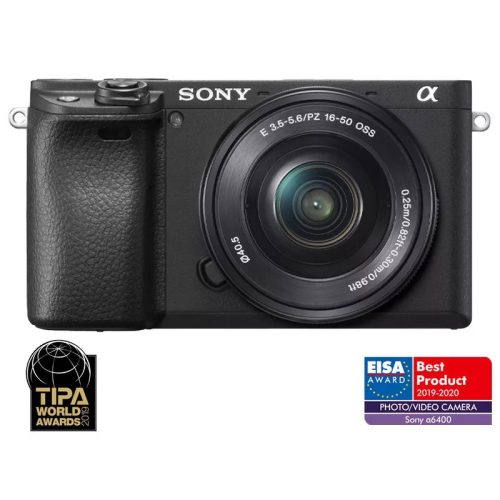 Sony Alpha 6400 fekete váz + 16-50mm f/3.5-5.6 OSS kit (USB-C) -10% a SONY-GALAKTIKUS-10 kuponkóddal