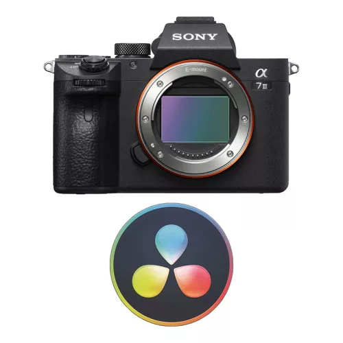 Sony Alpha 7 III + Davinci Resolve Studio kit + ajándék táska és állvány