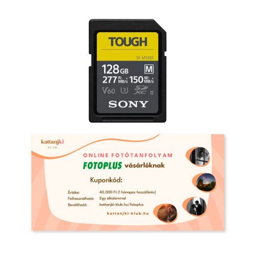 Sony SFM128T 128GB SDXC + Kattanjki Klub online fotós kurzus