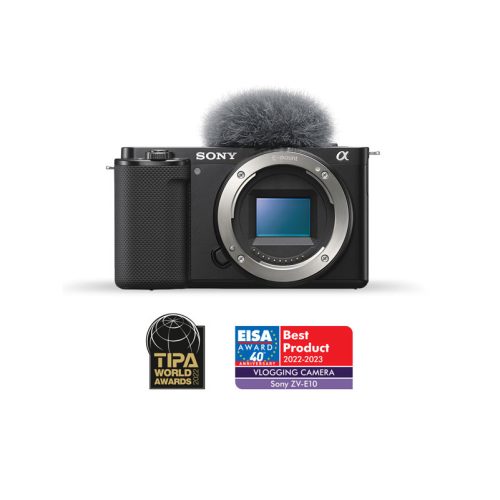 Sony ZV-E10 cserélhető objektíves fényképezőgép és vlog kamera, 16-50mm F/3.5-5.6 (SELP1650) objektívvel