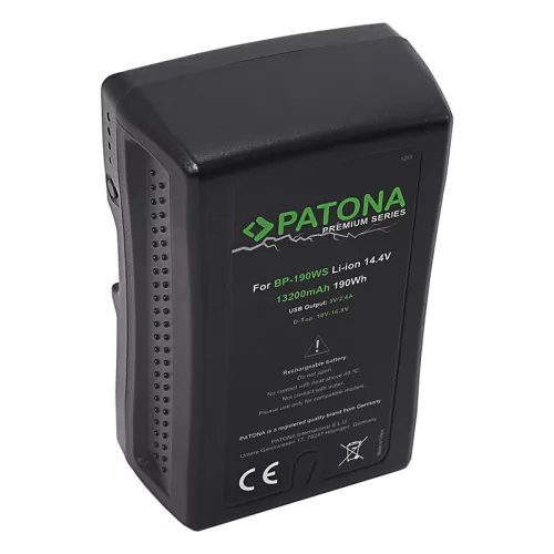 Patona Premium 190WH V-Mount akkumulátor Sony BP190WS DSR 250P 600P 650P 652P