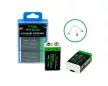 Patona Premium 2 pcs Rechargeable 9 V 6F22 Lithium Battery Kit, 3600 mWh, Cable