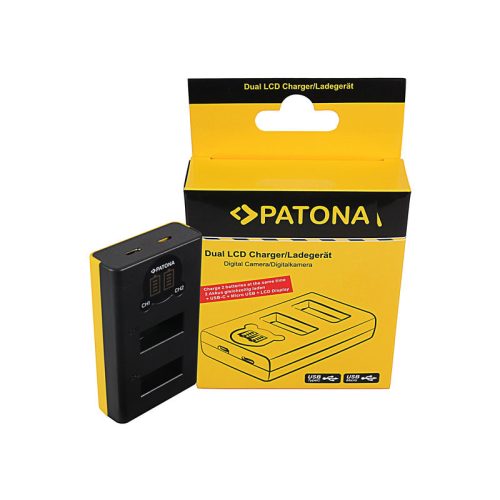 Patona Dual LCD USB, akkumulátor töltő a GoPro Max SPCC1B-hez