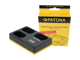 Patona Sony NP-FZ100 tripla USB töltő (A7M3/A7RM3/A9)