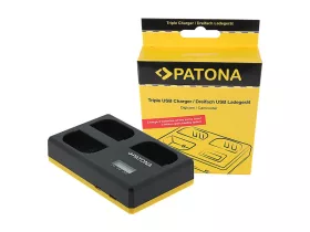 Patona Canon LP-E6 Tripla USB töltő (5D/60D/6D/7D/70D)